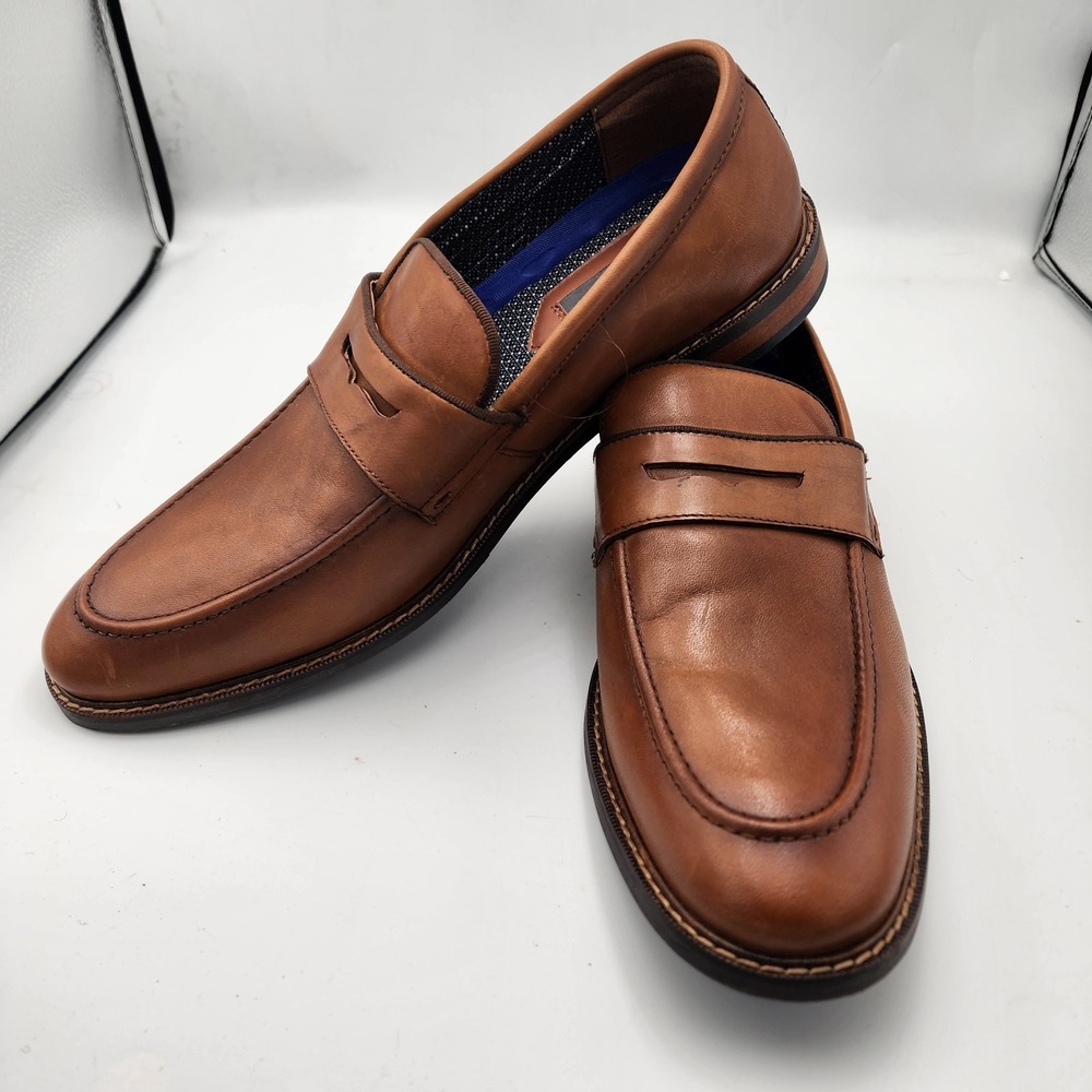 Vince Camuto Tan Leather Slip-On Loafers